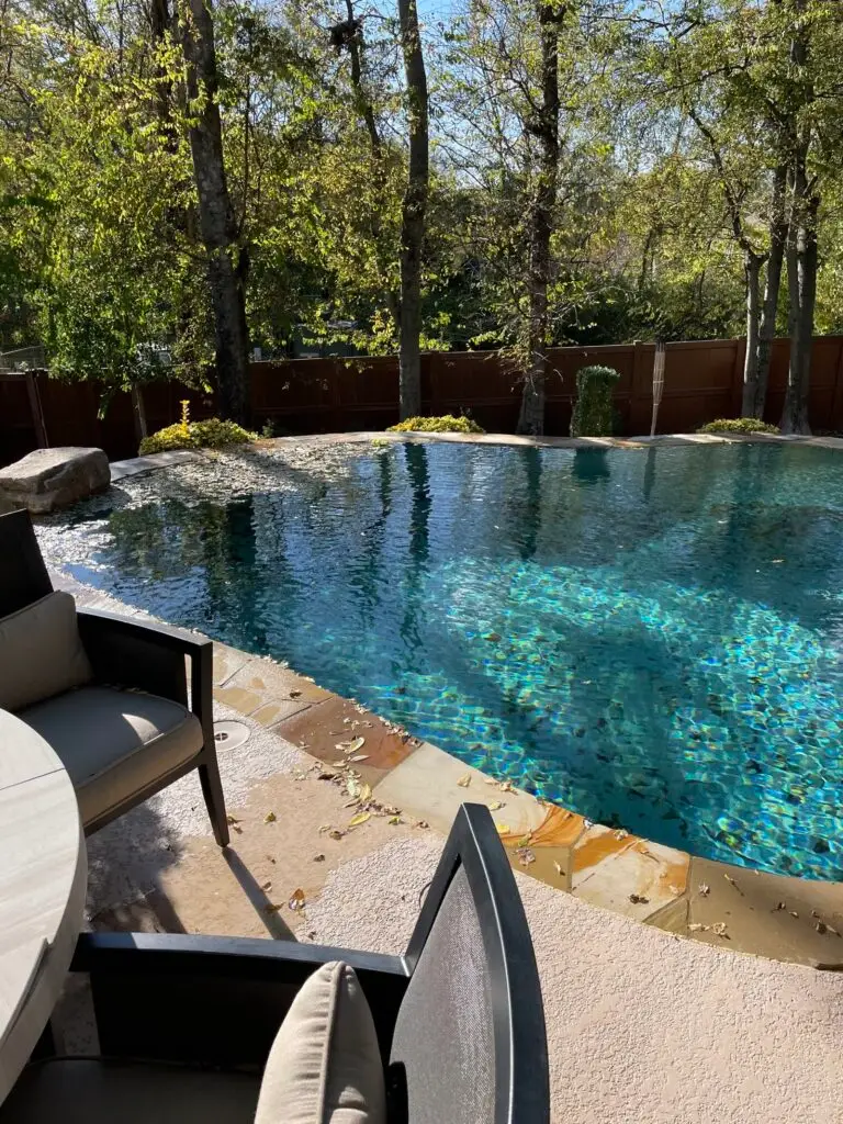 Freshly serviced infinity-edge pool and patio in Nashville
